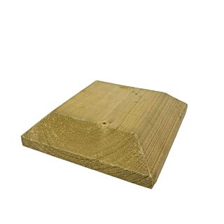 Tanalised Pyramid Newel Cap - 120 x 120 x 25mm