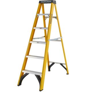 Youngman Fiberglass Swingback 6 Tread Step Ladder