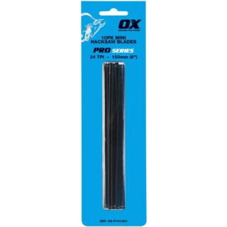 OX TOOLS P131424 Pro 6in Junior Hacksaw Blades 24TPI 10pk