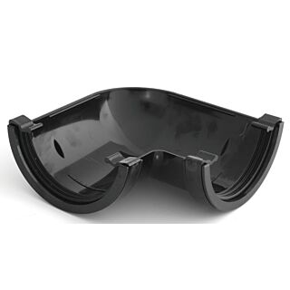 Kayflow Half Round Gutter 90° Angle Black