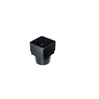 Kayflow Square - Round Downpipe Adaptor Black