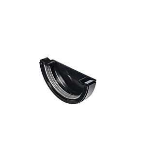 Kayflow Half Round Gutter External Stopend Black