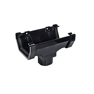 Kayflow Square Gutter Running Outlet Black