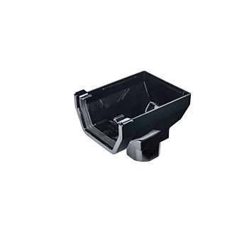 Kayflow Square Gutter Stopend Outlet Black