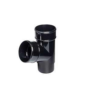 Kayflow Round Downpipe 112.5° Branch Black