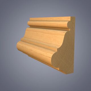 Redwood Dado Rail Decorative Moulding, Patt 24 38 x 75mm (32x70mm Fin size)