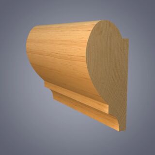 Redwood Dado Rail Decorative Moulding, Patt 29 25 x 50mm (21x44mm Fin size)