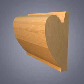 Redwood Picture Rail, Patt 40 - 25 x 50mm (21x44mm Fin size)