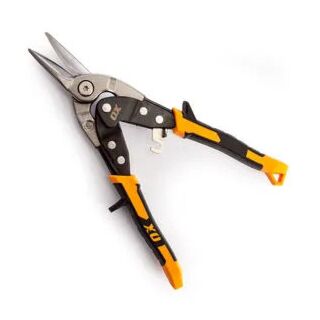 OX TOOLS P232803 Pro Heavy Duty Aviation Snips Straight Cut (Yellow)