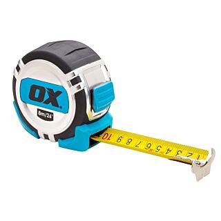 OX TOOLS P028708 Pro Metric/Imperial 8m Tape Measure