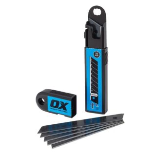 OX TOOLS P223910 OX Pro Snap Off Knife Blades 18mm, Pack 10