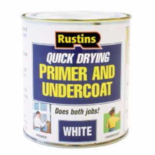 Rustins Exterior Quick Drying Primer & Undercoat White 1Ltr