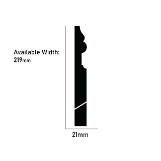 Redwood Double Sunk U/S Skirting Board 25 x 225mm (21 x 219mm Finished Size)