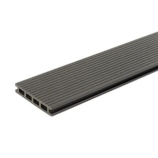 Composite Decking Board Anti-Slip Mid Groove Hollow Charcoal