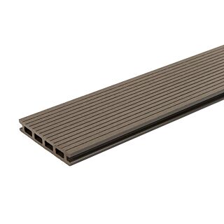 Composite Decking Board Anti-Slip Mid Groove Hollow Coffee Brown 143x23mm 3.6m