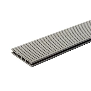 Composite Decking Board Anti-Slip Mid Groove Hollow Grey