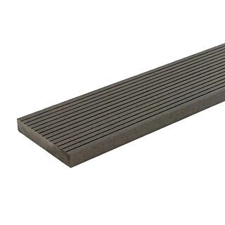 Composite Decking Board Anti-Slip Mid Groove Solid Charcoal