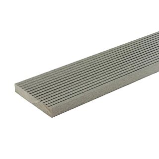 Composite Decking Board Anti-Slip Mid Groove Solid Grey