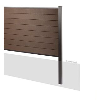 Saige Composite Fencing Kit 1.8m x 1.2m - Post with Baseplate - 1500mm, Cut to 1200mm