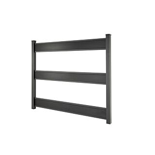 Saige Composite Fencing Kit Ranch Style - 1800 x 1500mm3 fence boards & 6 rails, 1.815 postCharcoal