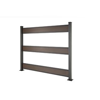 Saige Composite Fencing Kit Ranch Style - 1800 x 1500mm2 fence boards & 4 rails with baseplate.