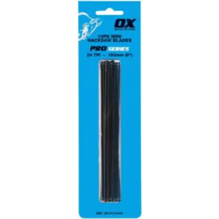 OX TOOLS P131424 Pro 6in Junior Hacksaw Blades 24TPI 10pk