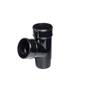 Kayflow Round Downpipe 112.5° Branch Black