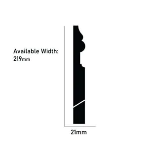 Redwood Double Sunk U/S Skirting Board 25 x 225mm (21 x 219mm Finished Size)