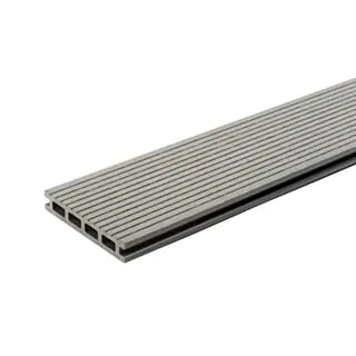 Composite Decking Board Anti-Slip Mid Groove Hollow Grey