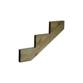 Treated Wooden Decking 3 Tread String 872 x 250 x 48mm