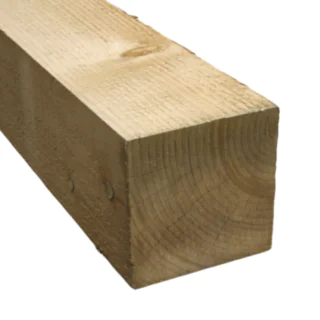 Tanalised Treated Sawn Fence Post with Flat Top 150 x 150 x 24000mm